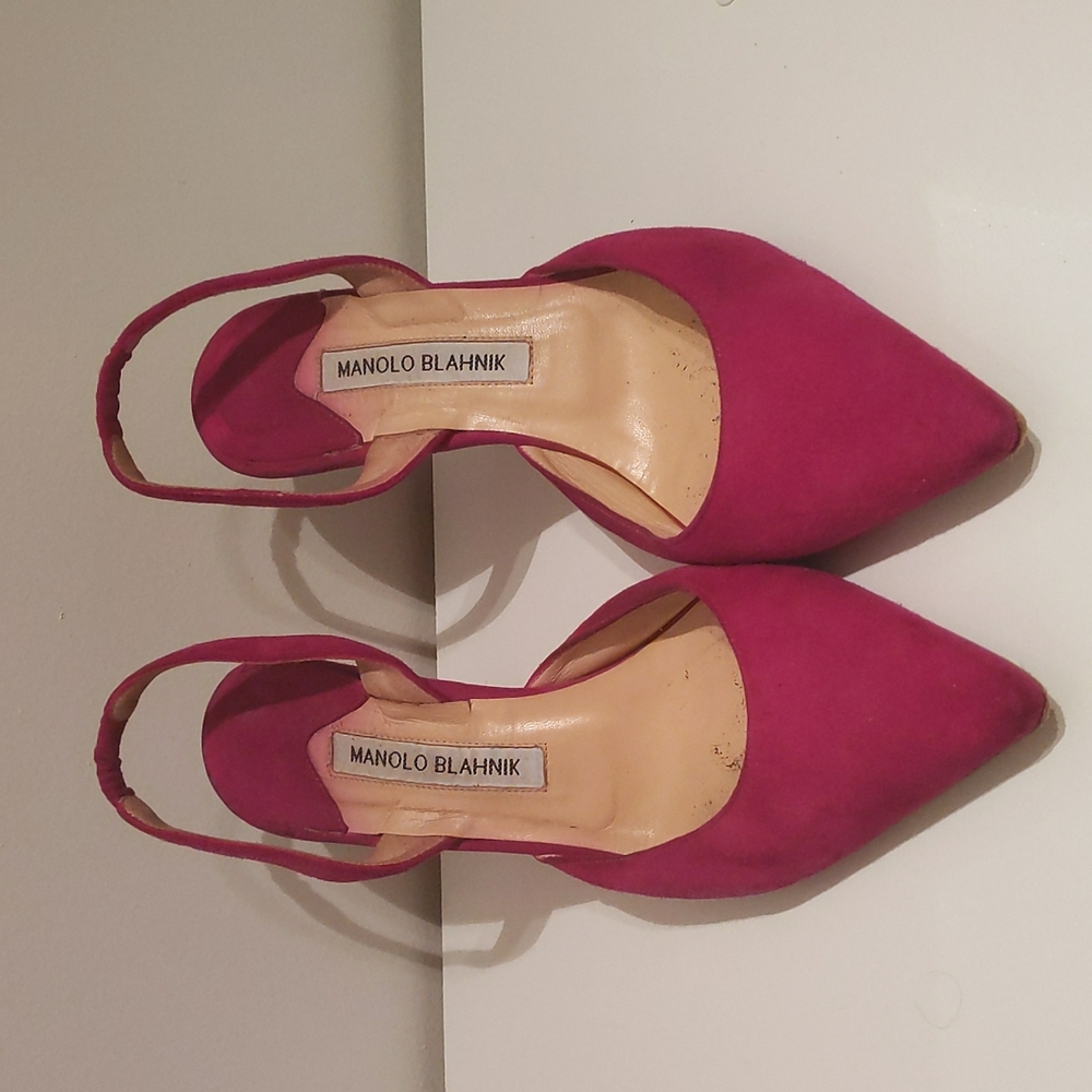 Manolo Blahnik Dark Fushcia Heels